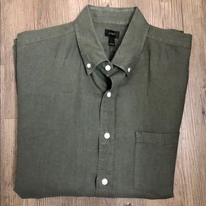 J Crew Short Sleeve Irish Linen Shirt